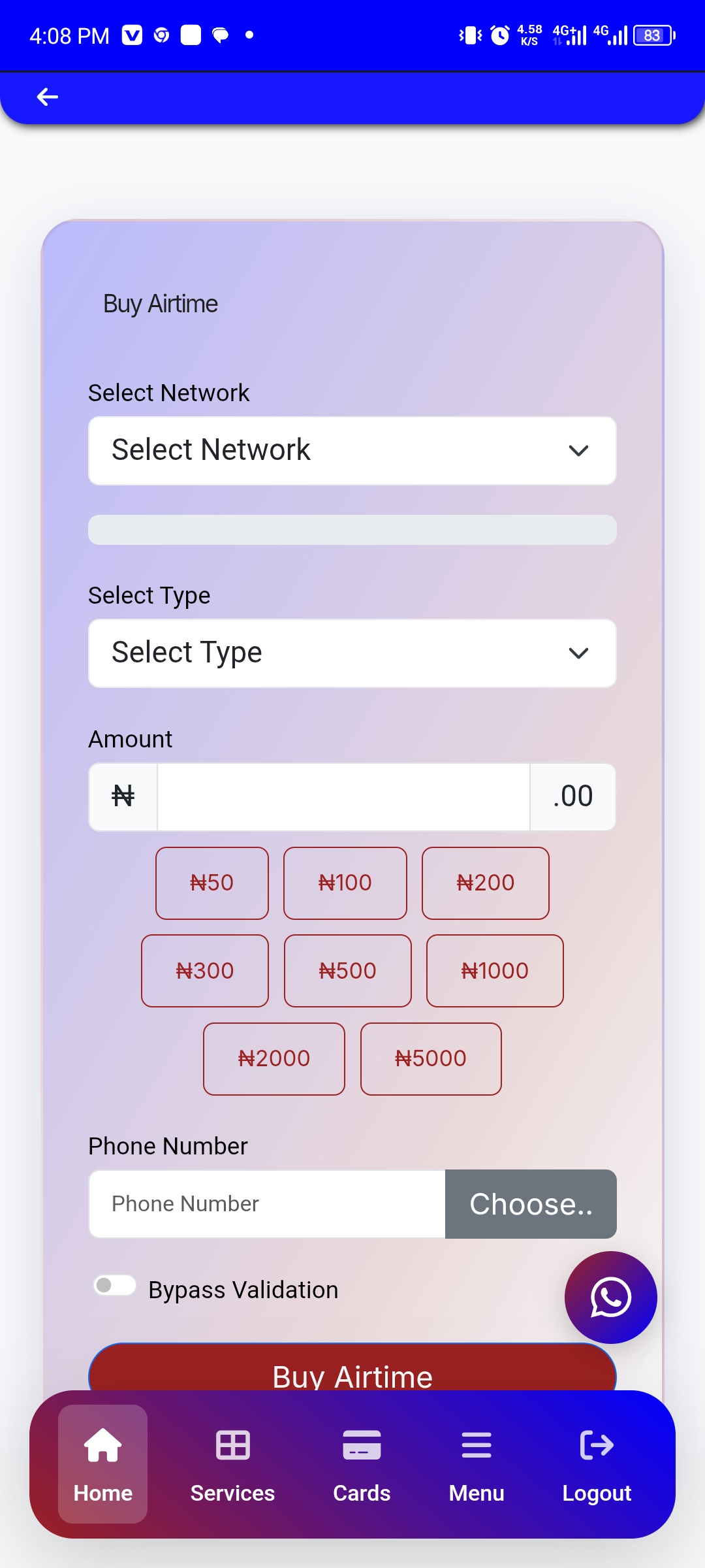 App Screen